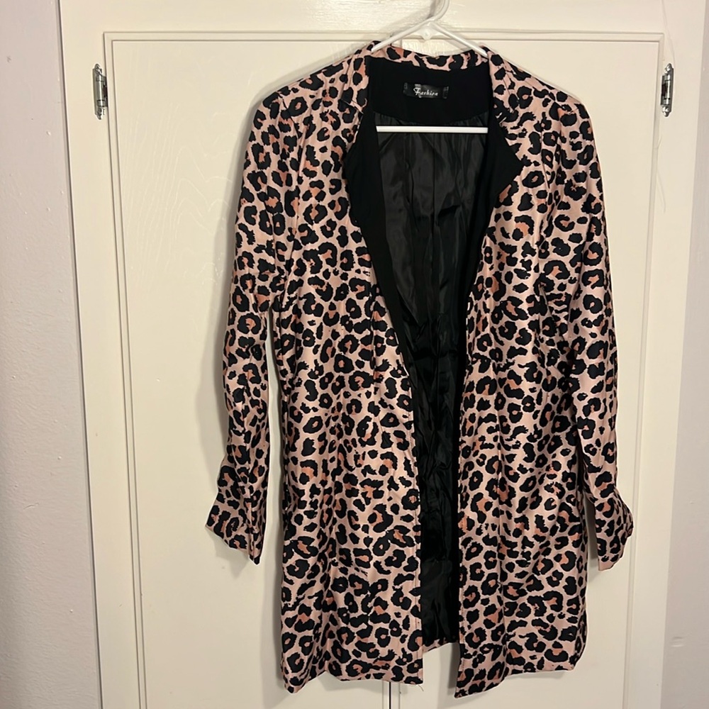 Leopard print coat